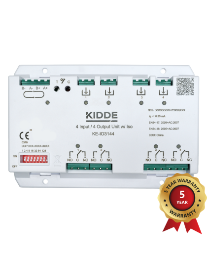 KE-IO3144 addressable 4 input / 4 output unit with isolator